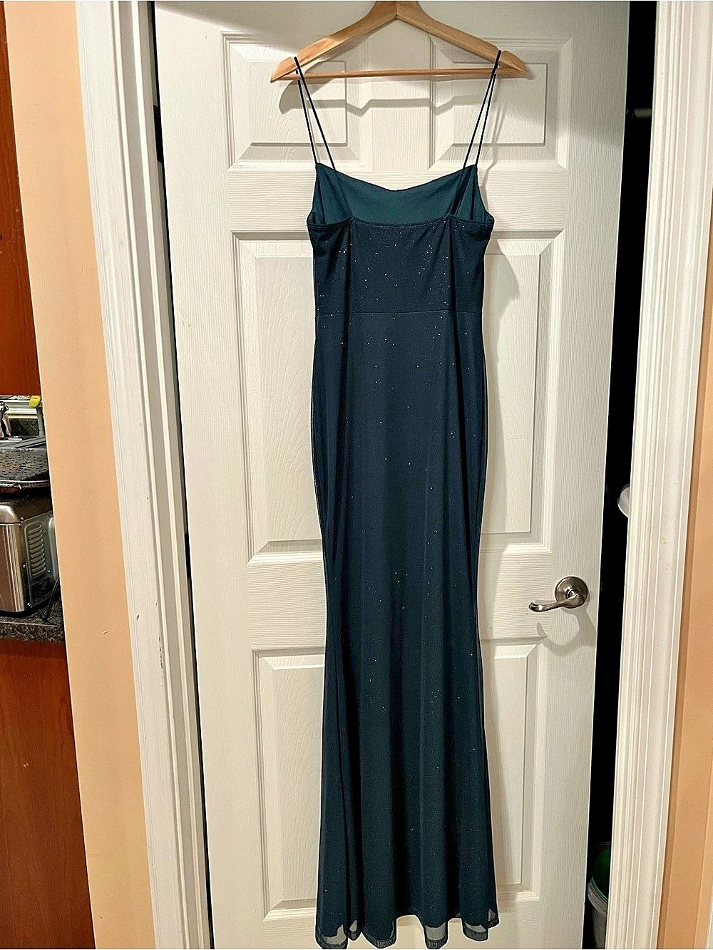 Windsor Green Draped Neck Maxi Dress Size Medium Like New